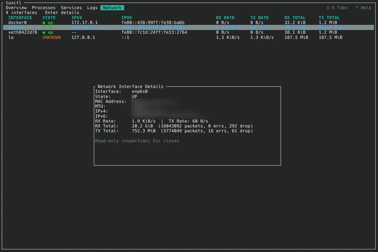 Interface details